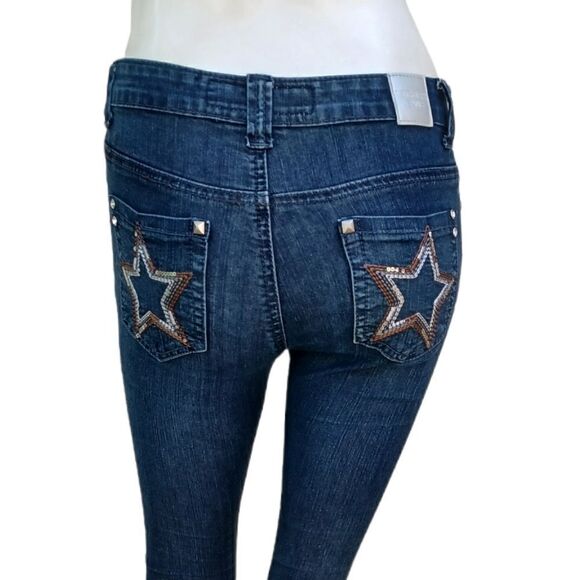 407916....Vigoss Skinny Jeans Juniors Size 14, W25" 28"Inseam 8"Rise - Picture 4 of 6